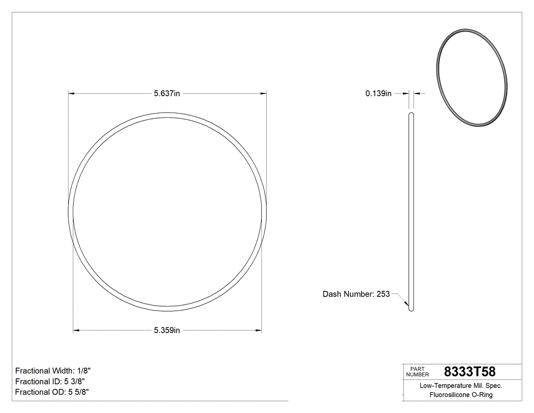 Technical drawing - 8333T58